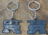 GTR Real Carbon Keyring #4 - Double Sided Carbon - RAW