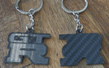 GTR Real Carbon Keyring #3 - Single Sided Carbon RAW