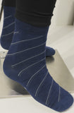 Mens Bamboo Socks - Striped - Warm